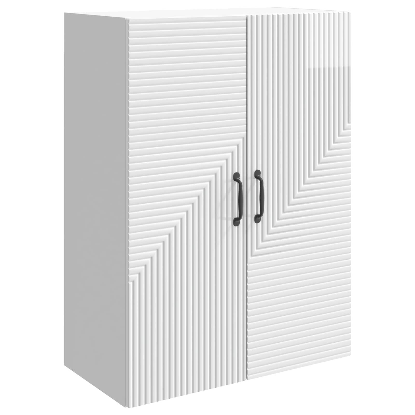 vidaXL Wandschrank Hochglanz Weiß 66 x 34,5 x 90 cm Holzwerkstoff