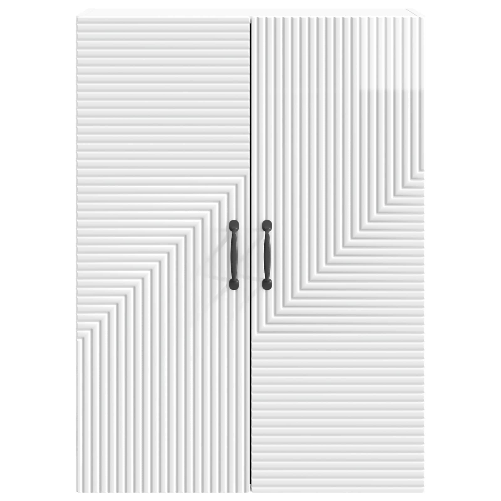 vidaXL Wandschrank Hochglanz Weiß 66 x 34,5 x 90 cm Holzwerkstoff