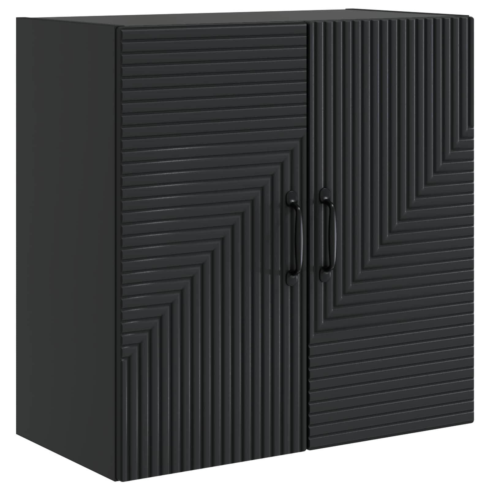 vidaXL Wandschrank Schwarz 59 x 31 x 60 cm Holzwerkstoff