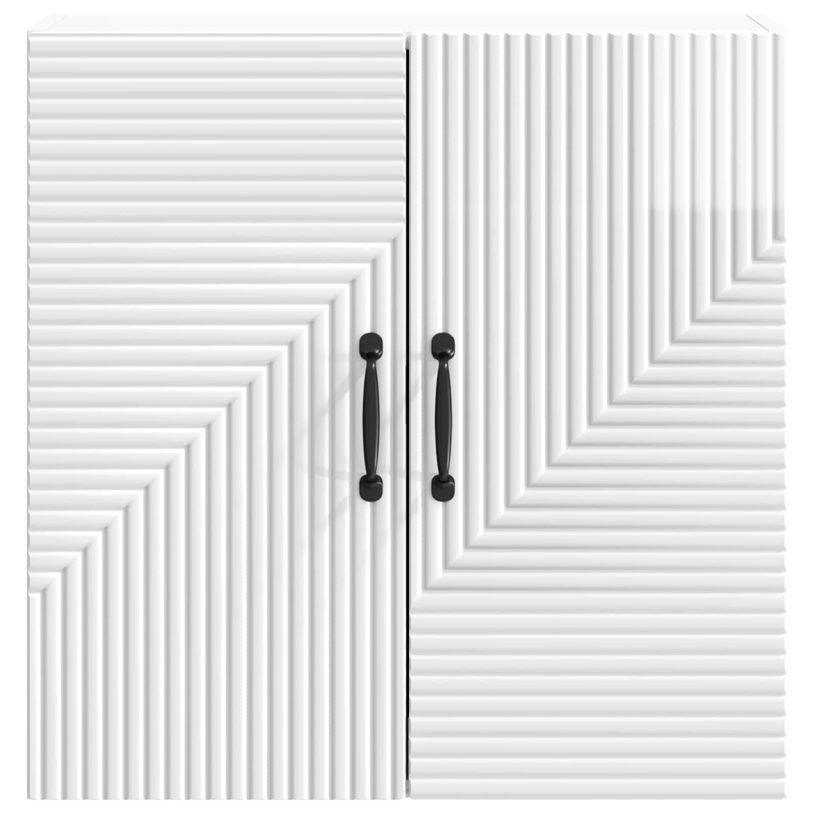 vidaXL Wandschrank Hochglanz Weiß 59 x 31 x 60 cm Holzwerkstoff