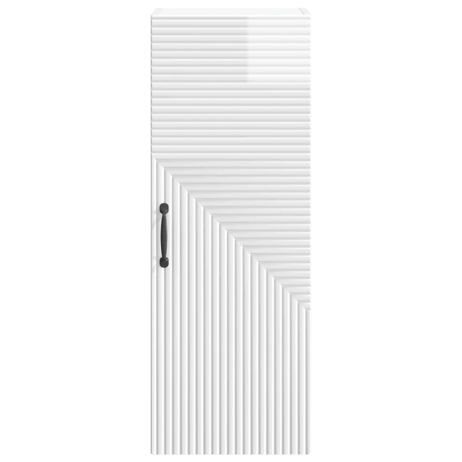 vidaXL Wandschrank Hochglanz Weiß 33 x 34,5 x 90 cm Holzwerkstoff