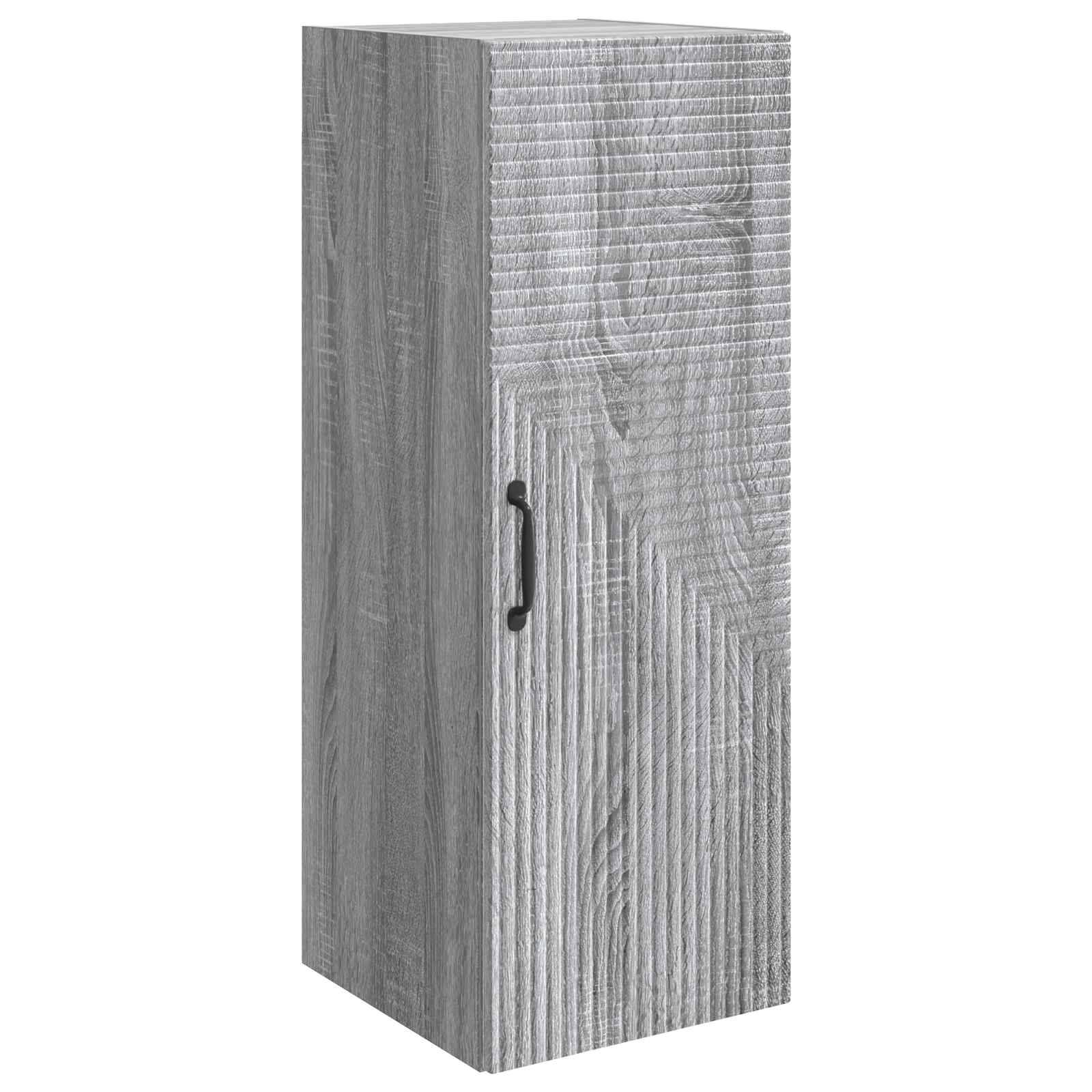vidaXL Wandschrank Grau Sonoma 33 x 34,5 x 90 cm Holzwerkstoff