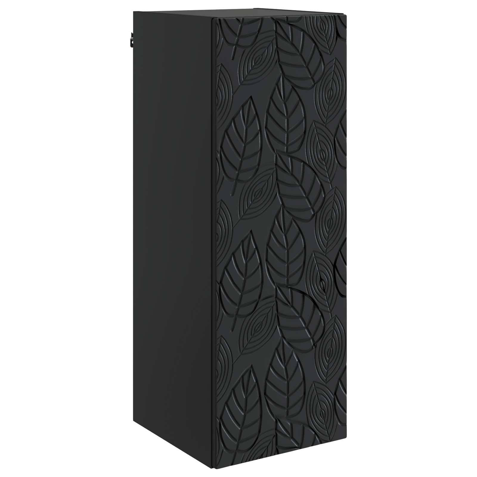 vidaXL Wandschrank Schwarz 33 x 34,5 x 90 cm Holzwerkstoff