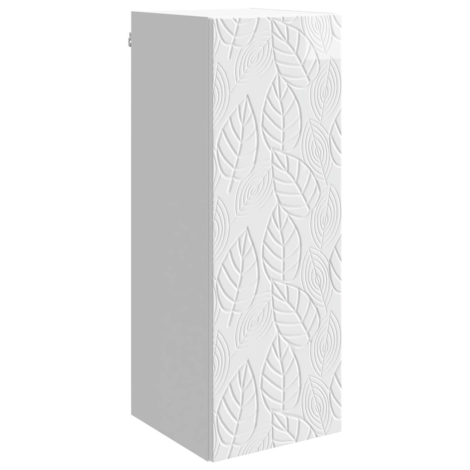 vidaXL Wandschrank Hochglanz Weiß 33 x 34,5 x 90 cm Holzwerkstoff