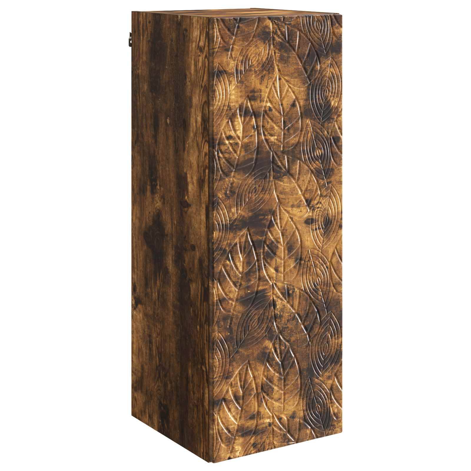 vidaXL Wandschrank Geräucherte Eiche 33 x 34,5 x 90 cm Holzwerkstoff