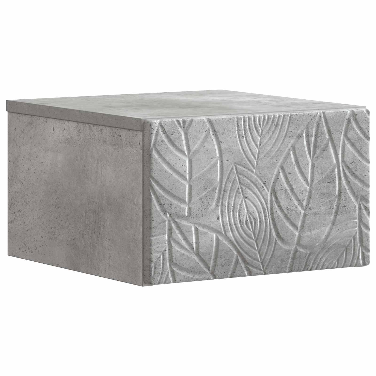vidaXL Wandmontierter Beistelltisch Betongrau 34,5 x 33 x 20 cm