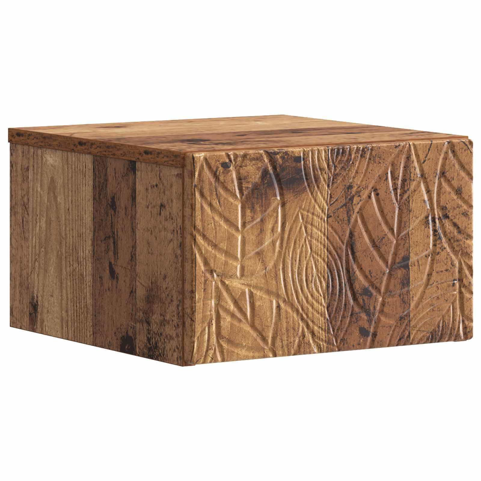 vidaXL Wandmontierter Beistelltisch Altholz 34,5 x 33 x 20 cm