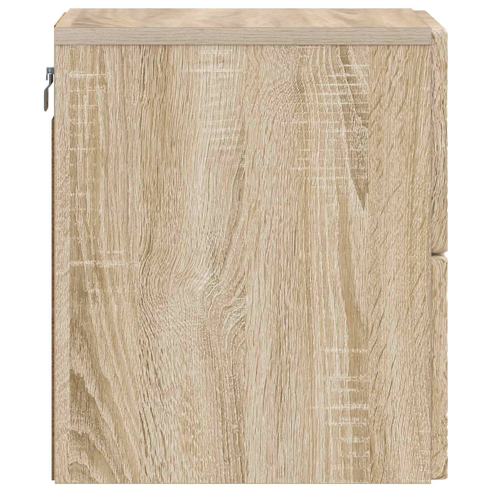 vidaXL Wandmontierter Nachttisch Sonoma-Eiche 34,5 x 33 x 40 cm