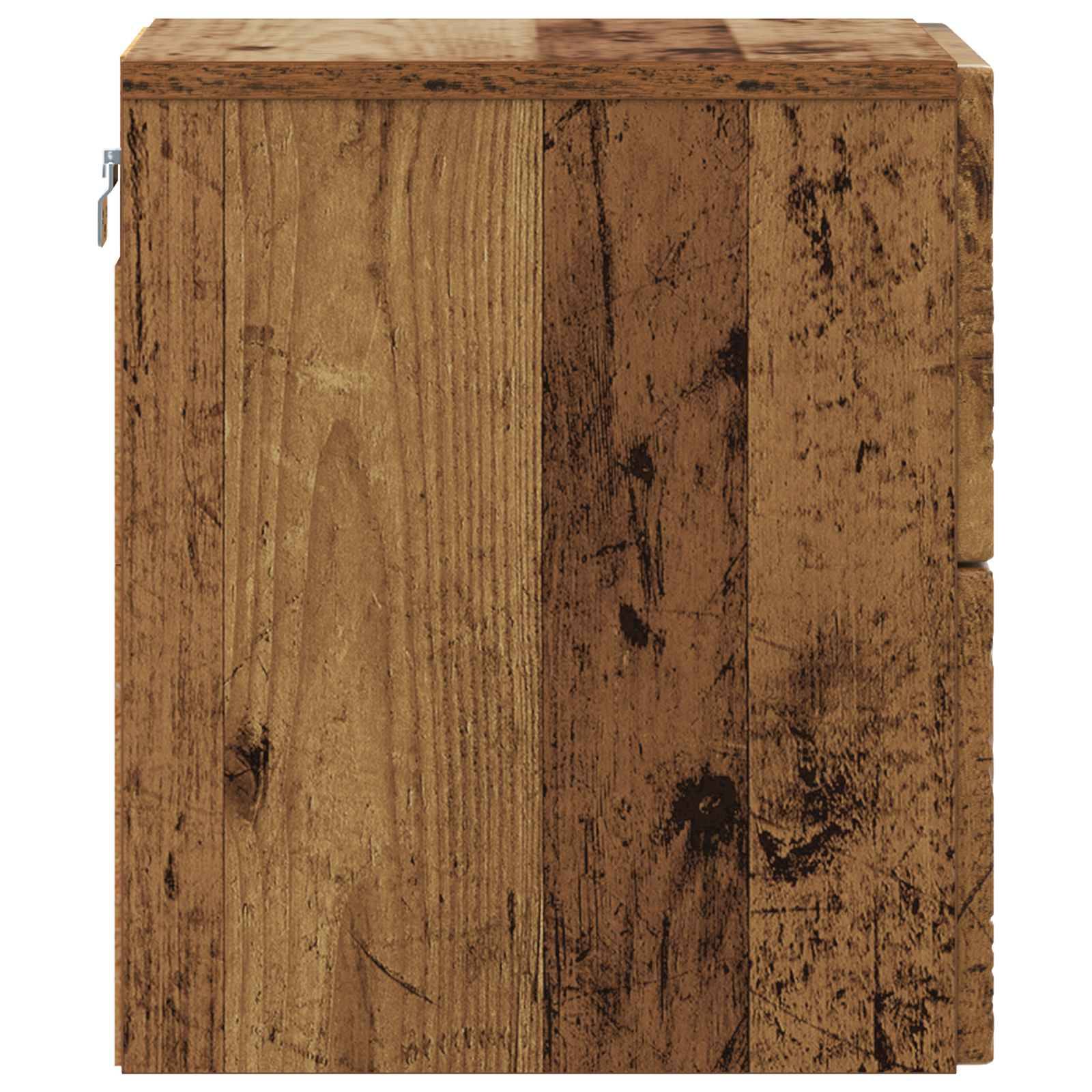 vidaXL Wandmontierter Nachttisch Altholz 34,5 x 33 x 40 cm