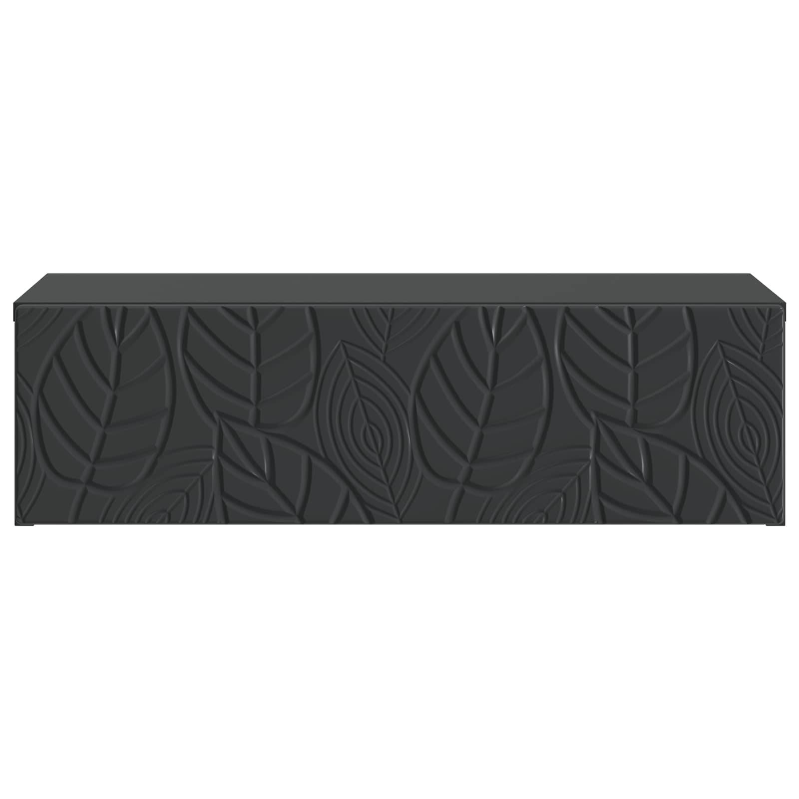 vidaXL Wandmontierter Beistelltisch Schwarz 59 x 34,5 x 17 cm