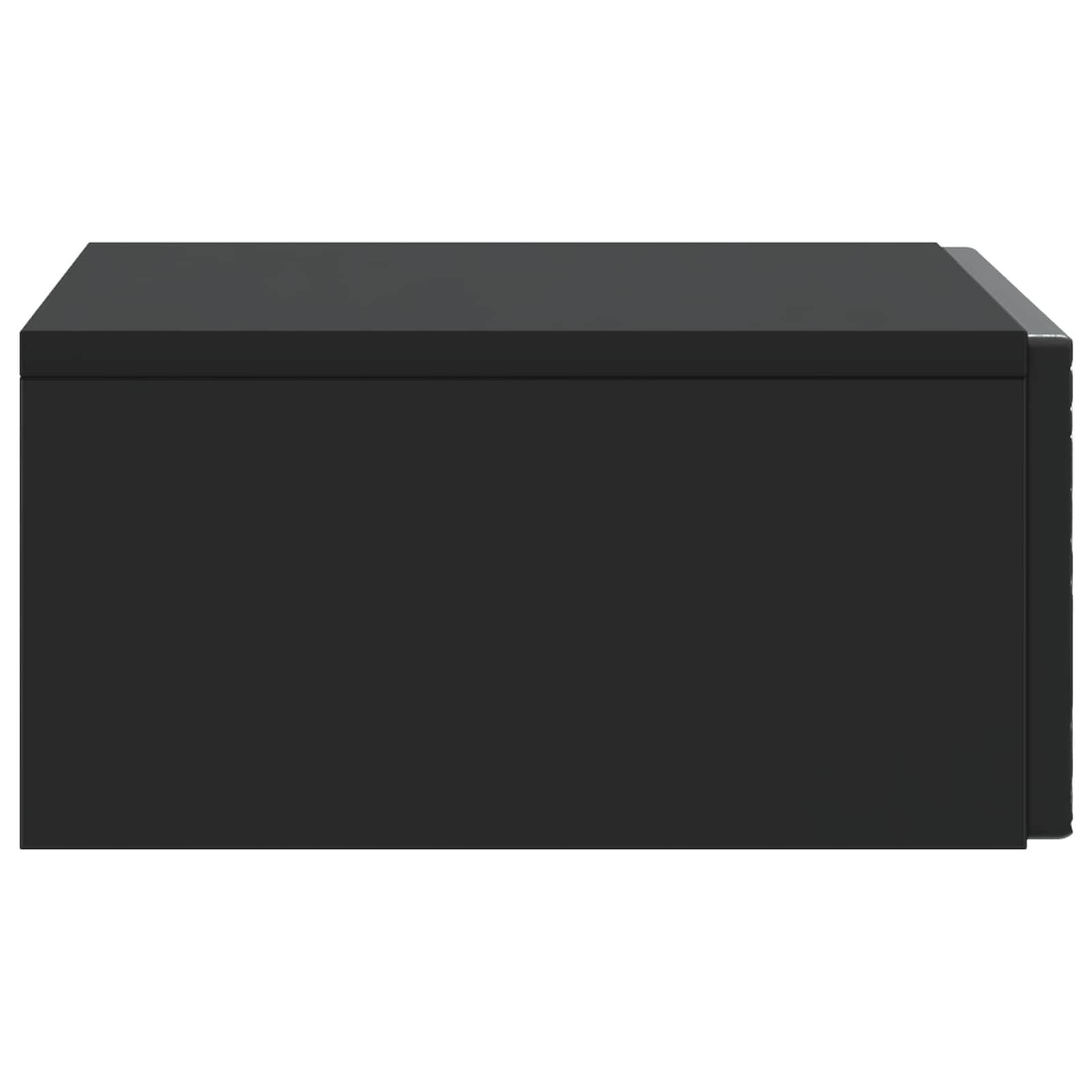 vidaXL Wandmontierter Beistelltisch Schwarz 59 x 34,5 x 17 cm