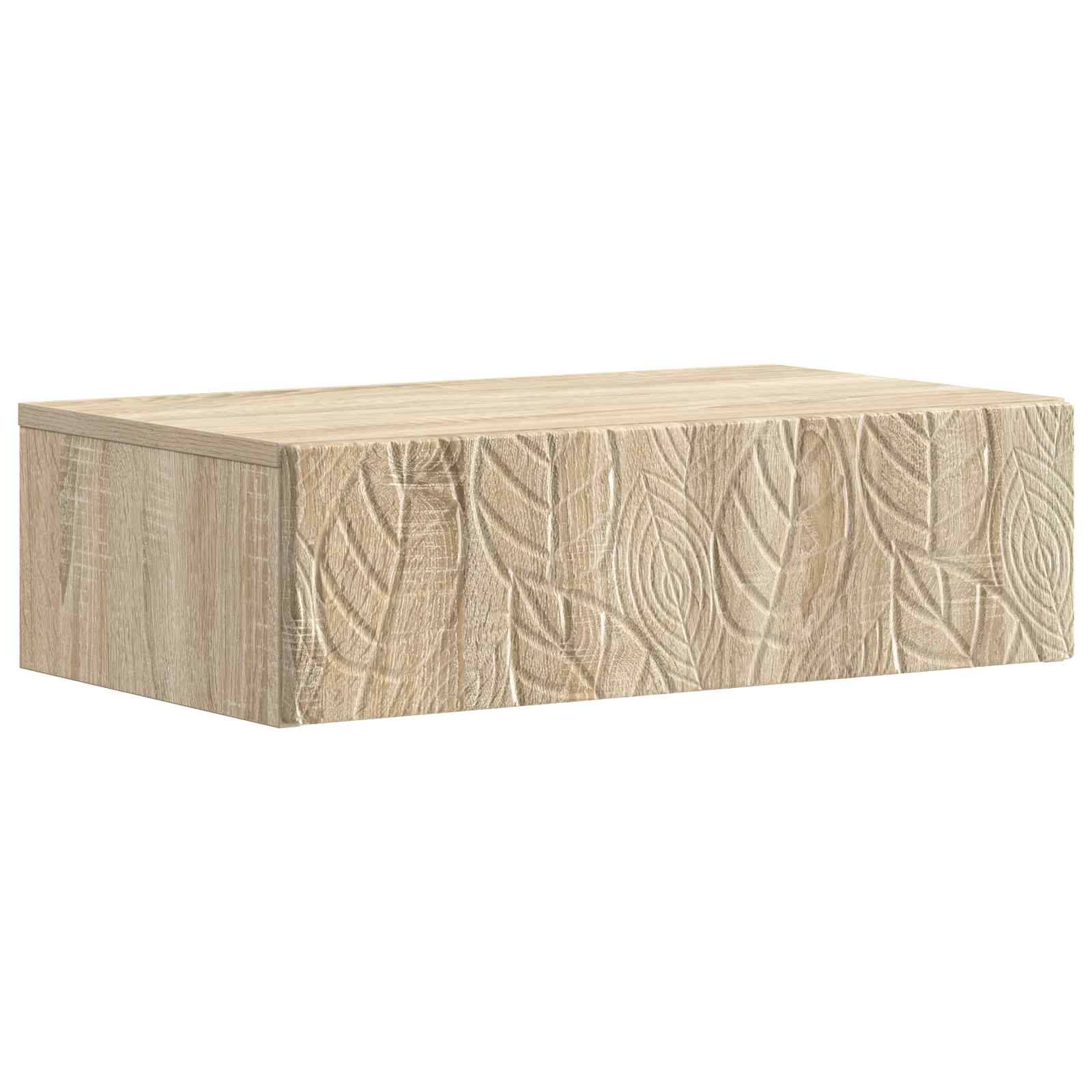 vidaXL Wandmontierter Beistelltisch Sonoma-Eiche 59 x 34,5 x 17 cm