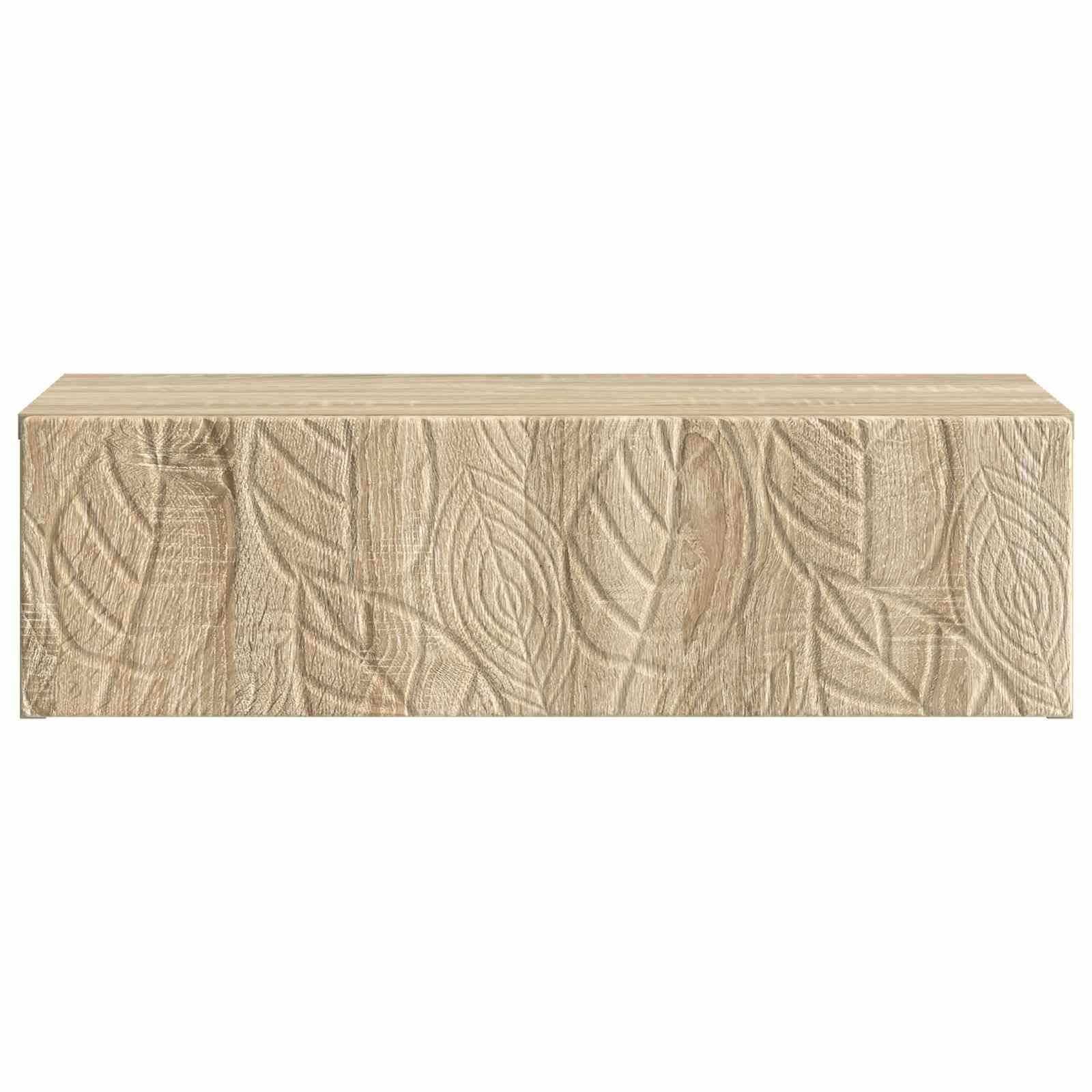 vidaXL Wandmontierter Beistelltisch Sonoma-Eiche 59 x 34,5 x 17 cm
