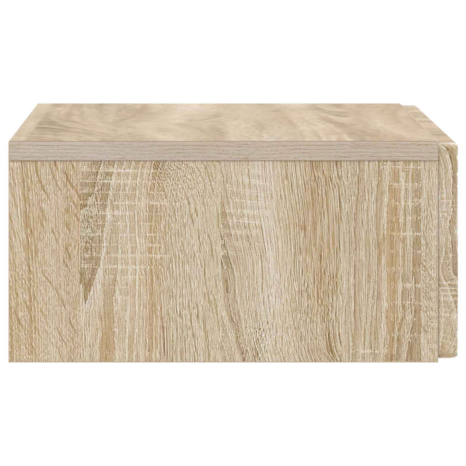 vidaXL Wandmontierter Beistelltisch Sonoma-Eiche 59 x 34,5 x 17 cm
