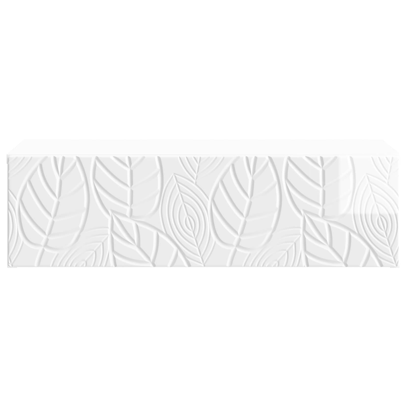 vidaXL Wandmontierter Beistelltisch Hochglanz Weiß 59 x 34,5 x 17 cm