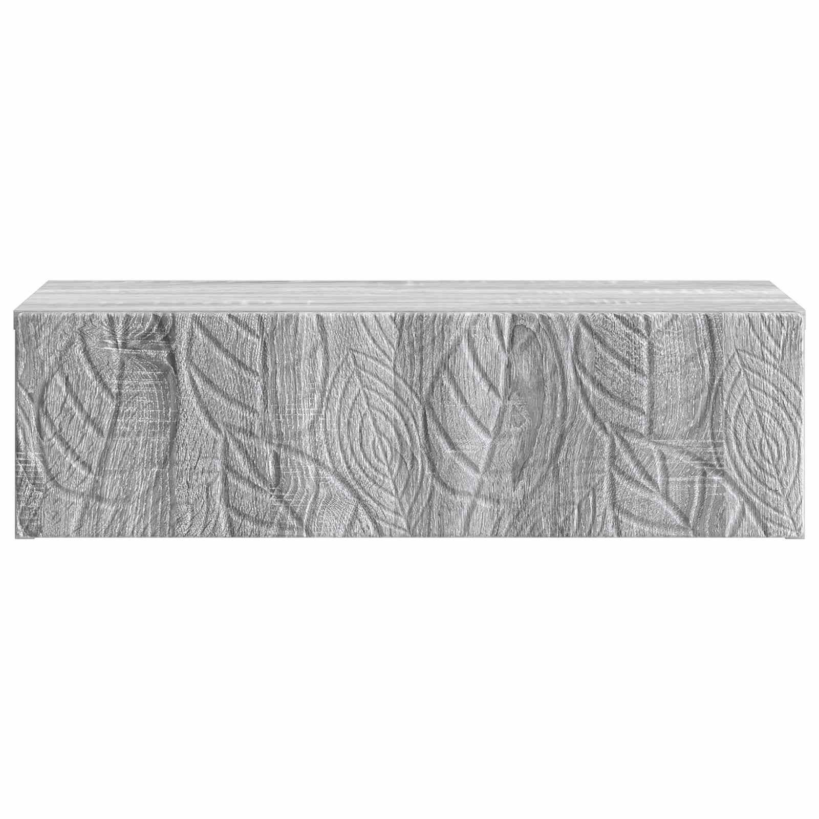vidaXL Wandmontierter Beistelltisch Grau Sonoma 59 x 34,5 x 17 cm