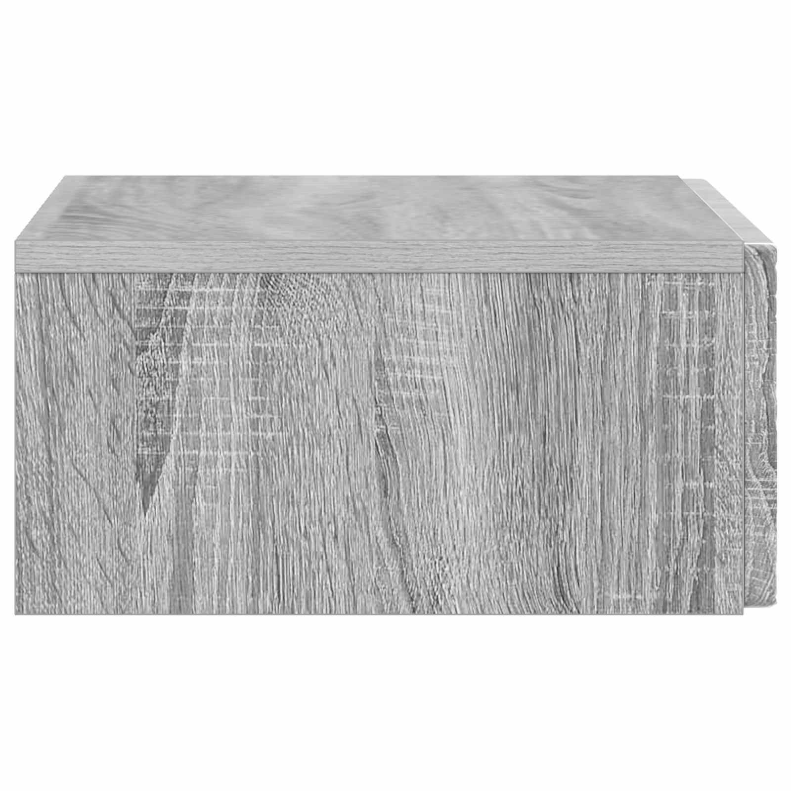 vidaXL Wandmontierter Beistelltisch Grau Sonoma 59 x 34,5 x 17 cm