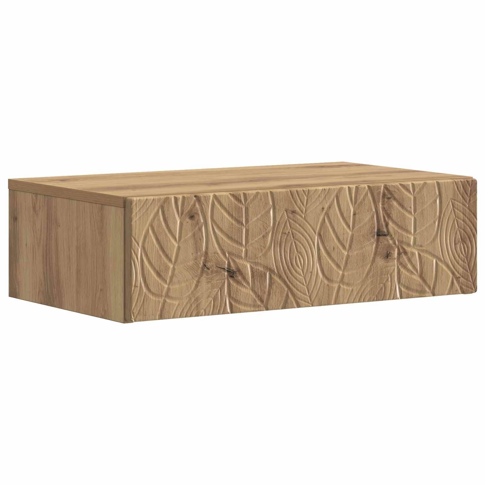 vidaXL Wandmontierter Beistelltisch Artisan-Eiche 59 x 34,5 x 17 cm