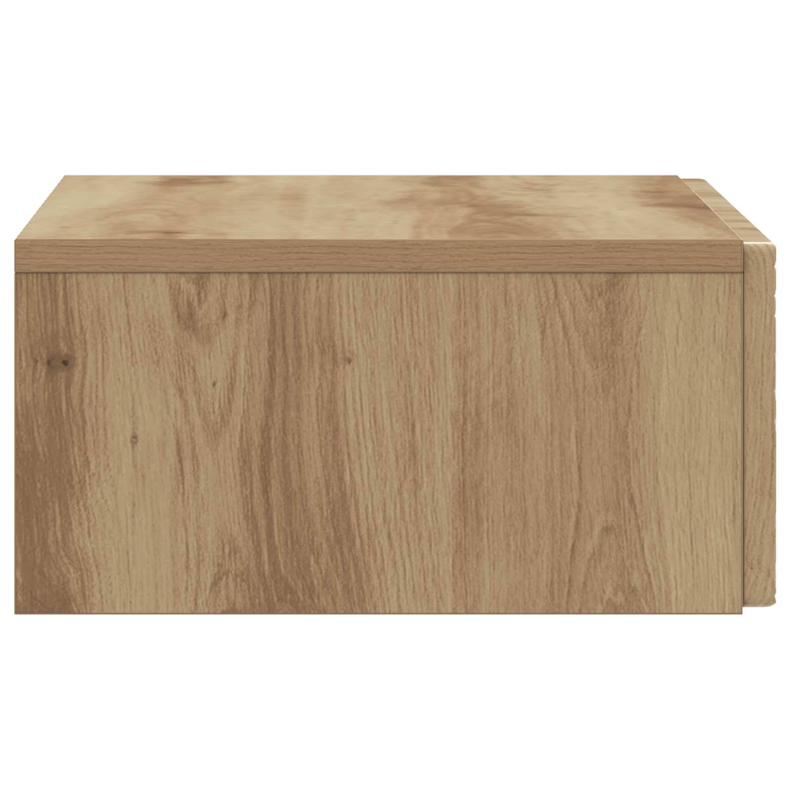 vidaXL Wandmontierter Beistelltisch Artisan-Eiche 59 x 34,5 x 17 cm
