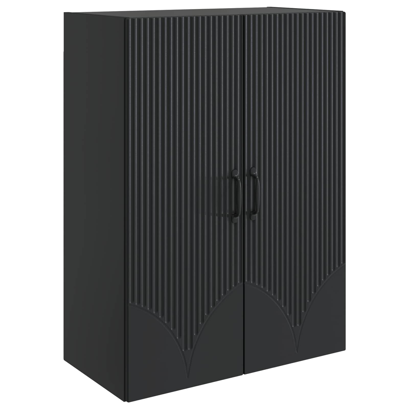 vidaXL Wandschrank Schwarz 66 x 34,5 x 90 cm Holzwerkstoff