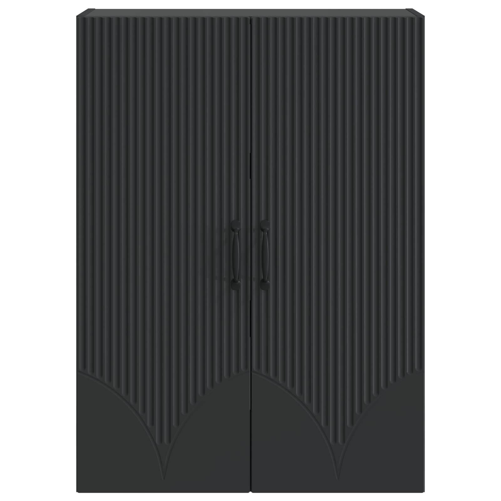 vidaXL Wandschrank Schwarz 66 x 34,5 x 90 cm Holzwerkstoff