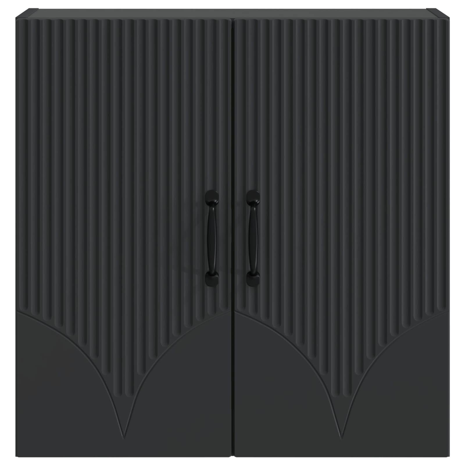 vidaXL Wandschrank Schwarz 59 x 31 x 60 cm Holzwerkstoff