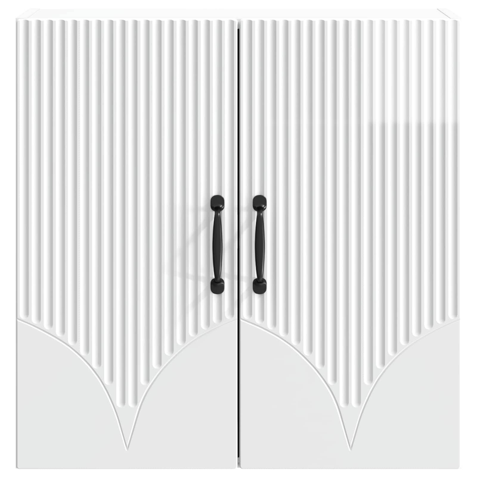 vidaXL Wandschrank Hochglanz Weiß 59 x 31 x 60 cm Holzwerkstoff