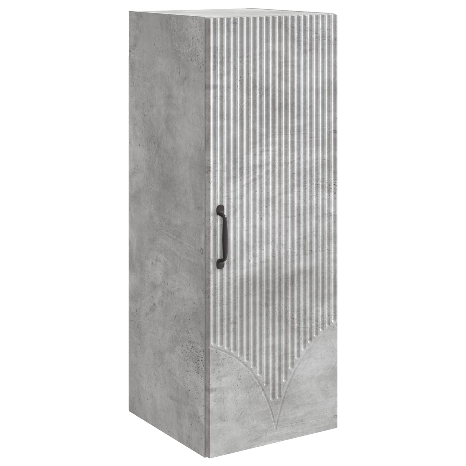 vidaXL Wandschrank Betongrau 33 x 34,5 x 90 cm Holzwerkstoff