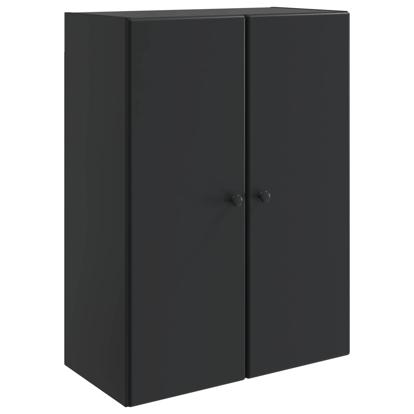 vidaXL Wandschrank Schwarz 66 x 34,5 x 90 cm Holzwerkstoff