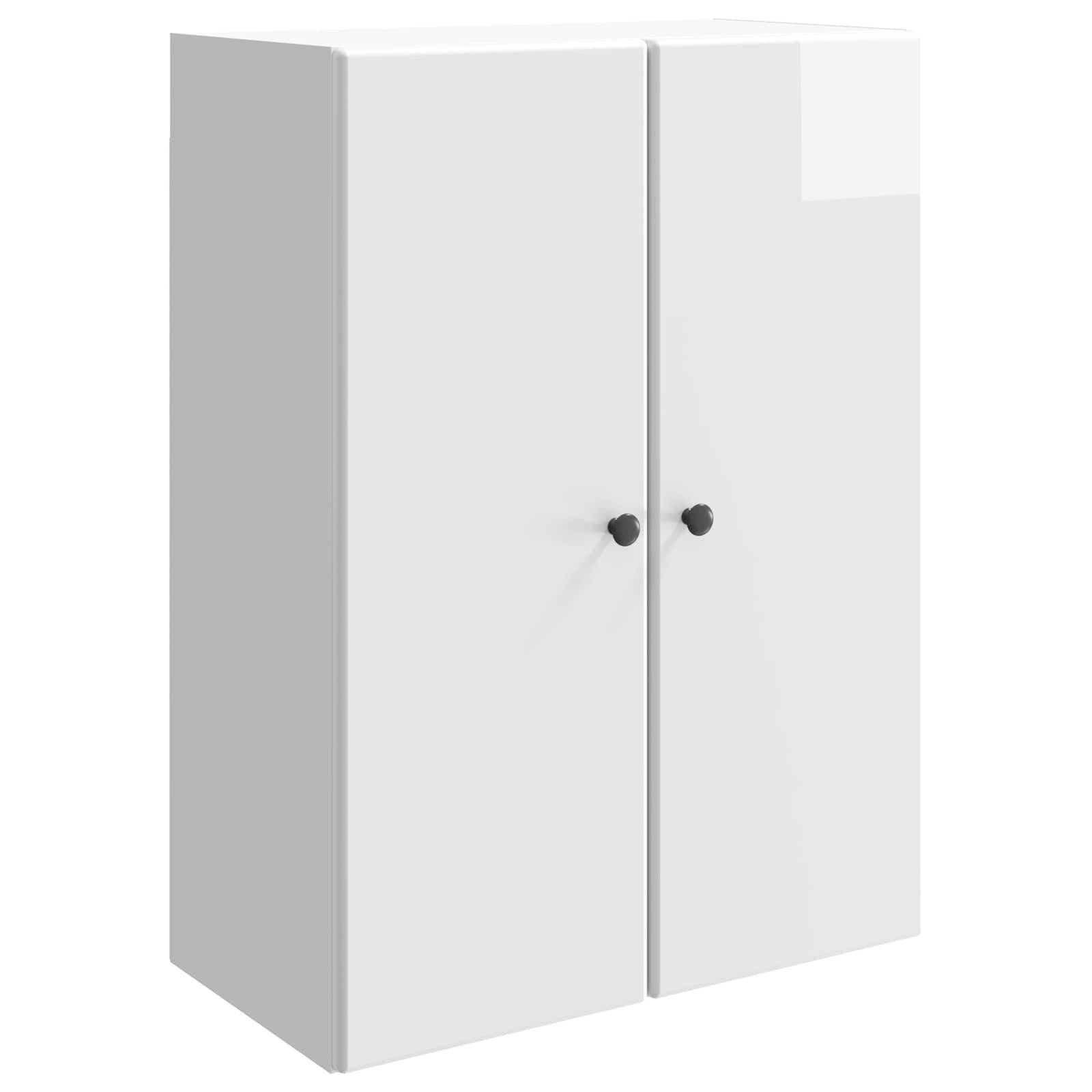 vidaXL Wandschrank Hochglanz Weiß 66 x 34,5 x 90 cm Holzwerkstoff