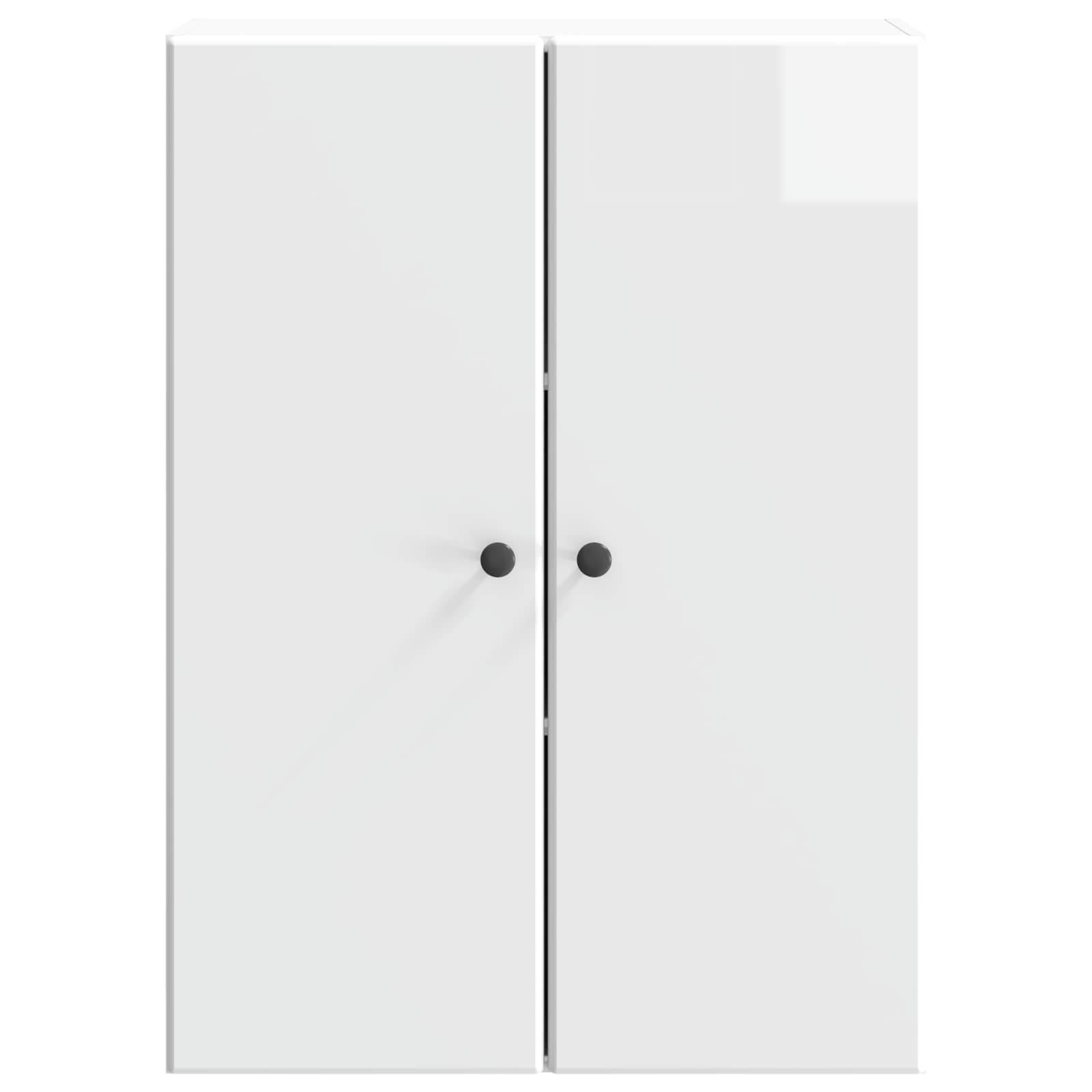 vidaXL Wandschrank Hochglanz Weiß 66 x 34,5 x 90 cm Holzwerkstoff