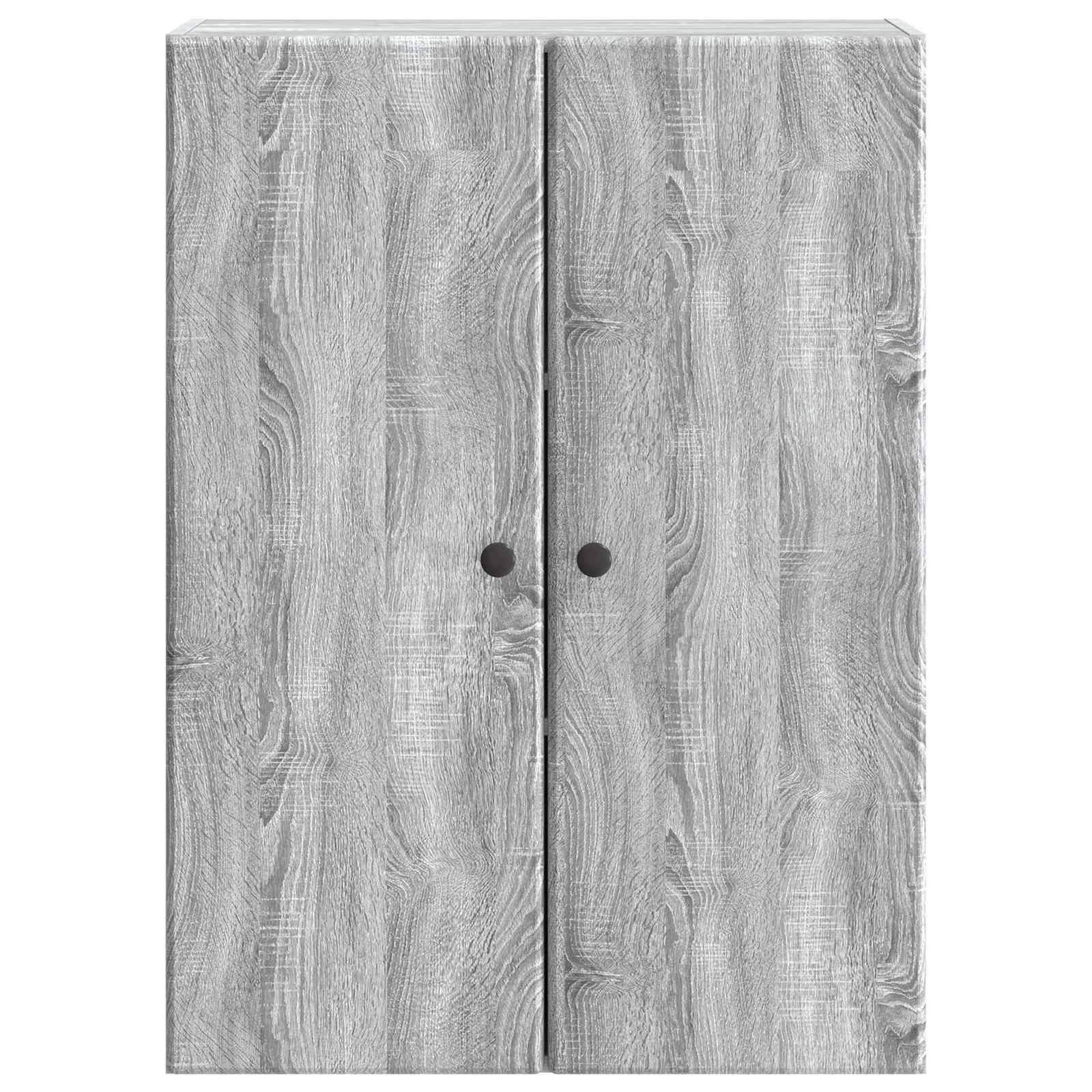 vidaXL Wandschrank Grau Sonoma 66 x 34,5 x 90 cm Holzwerkstoff
