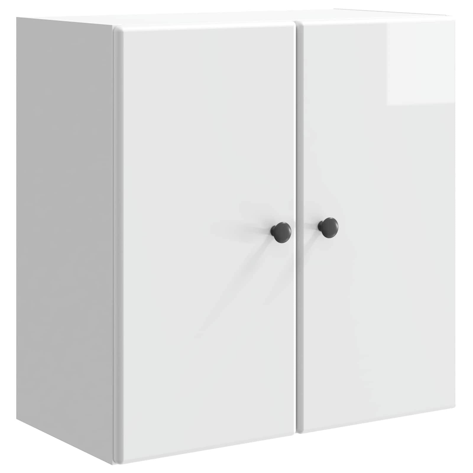 vidaXL Wandschrank Hochglanz Weiß 59 x 31 x 60 cm Holzwerkstoff