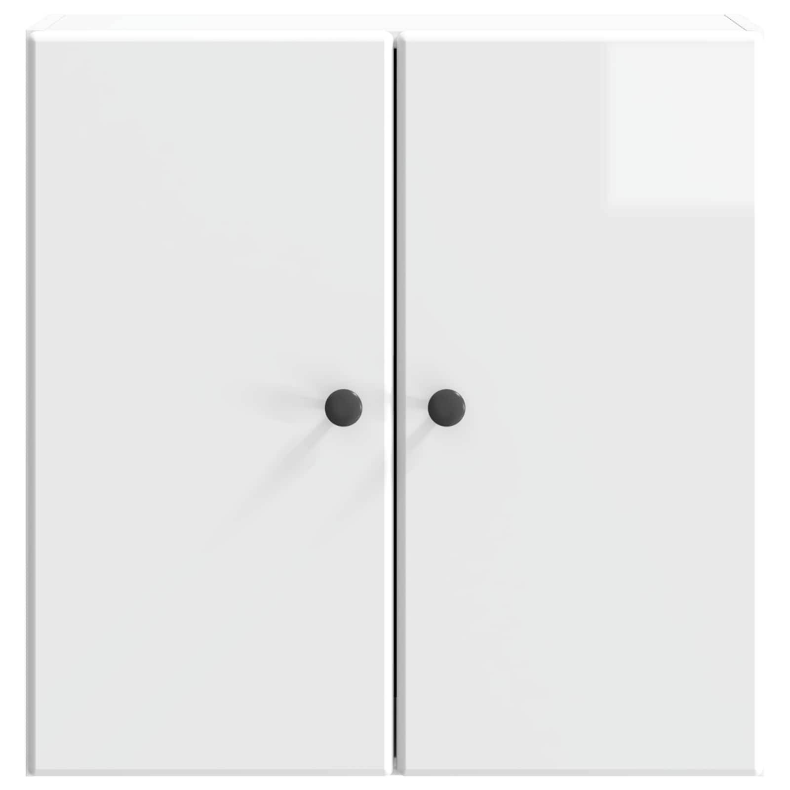vidaXL Wandschrank Hochglanz Weiß 59 x 31 x 60 cm Holzwerkstoff