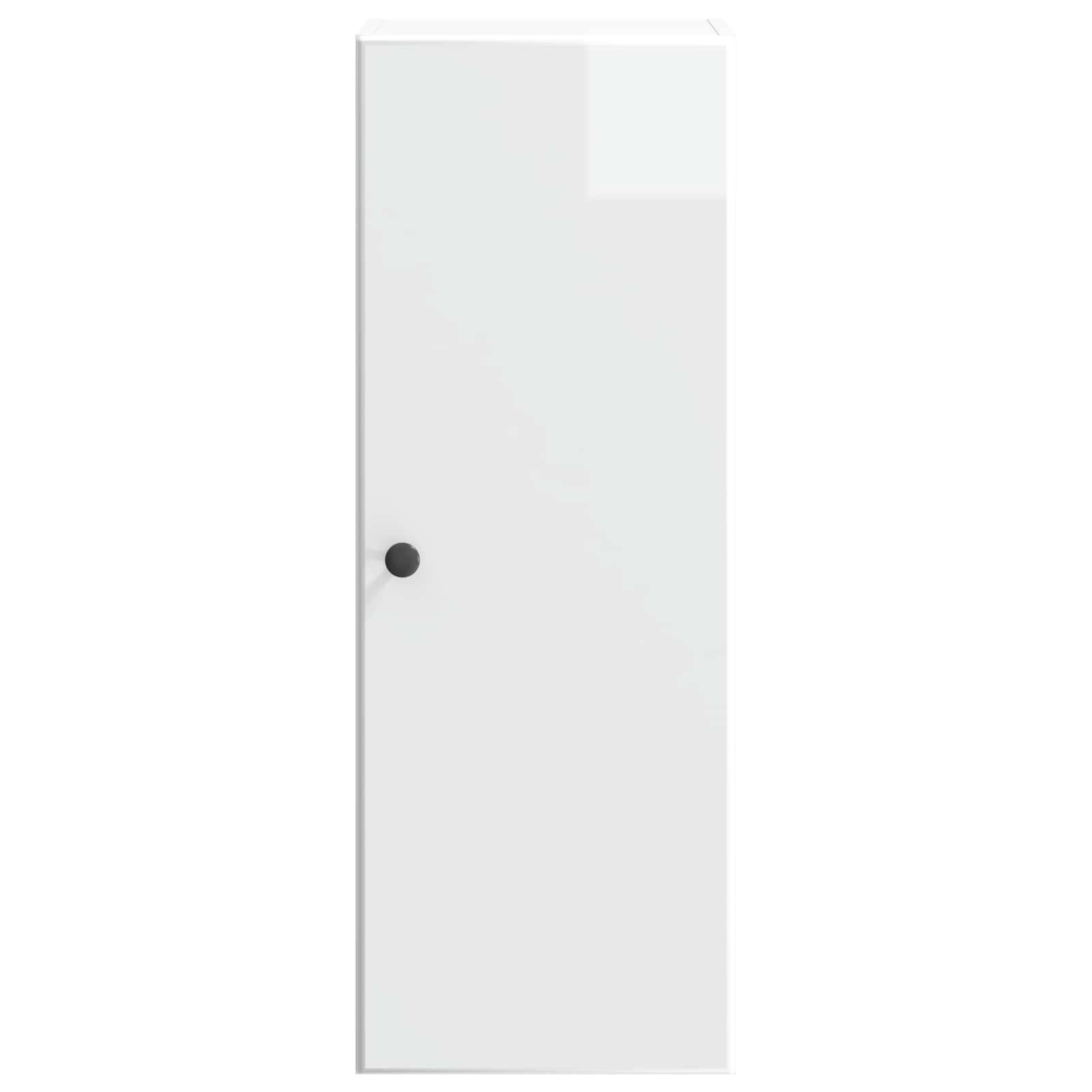 vidaXL Wandschrank Hochglanz Weiß 33 x 34,5 x 90 cm Holzwerkstoff