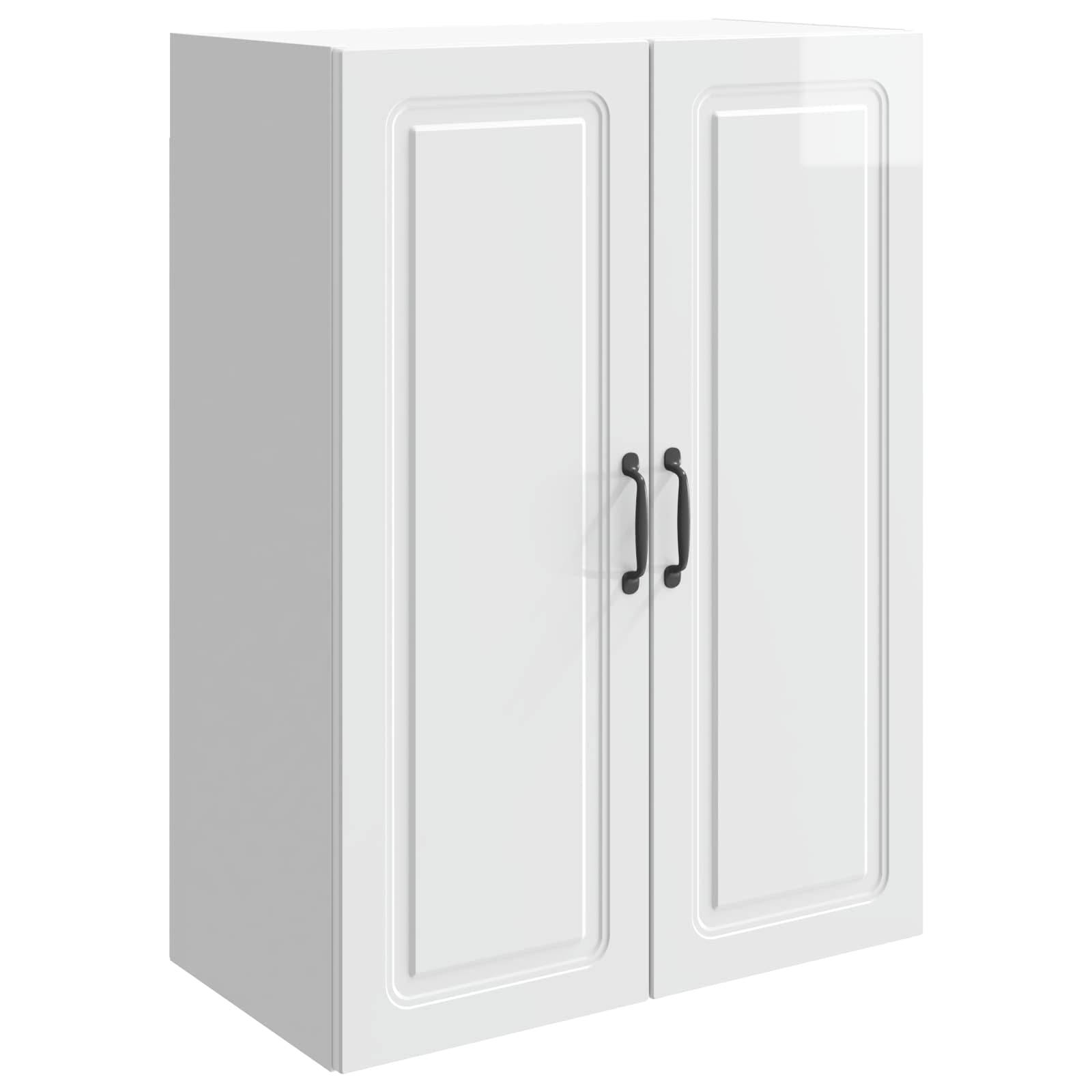 vidaXL Wandschrank Hochglanz Weiß 66 x 34,5 x 90 cm Holzwerkstoff