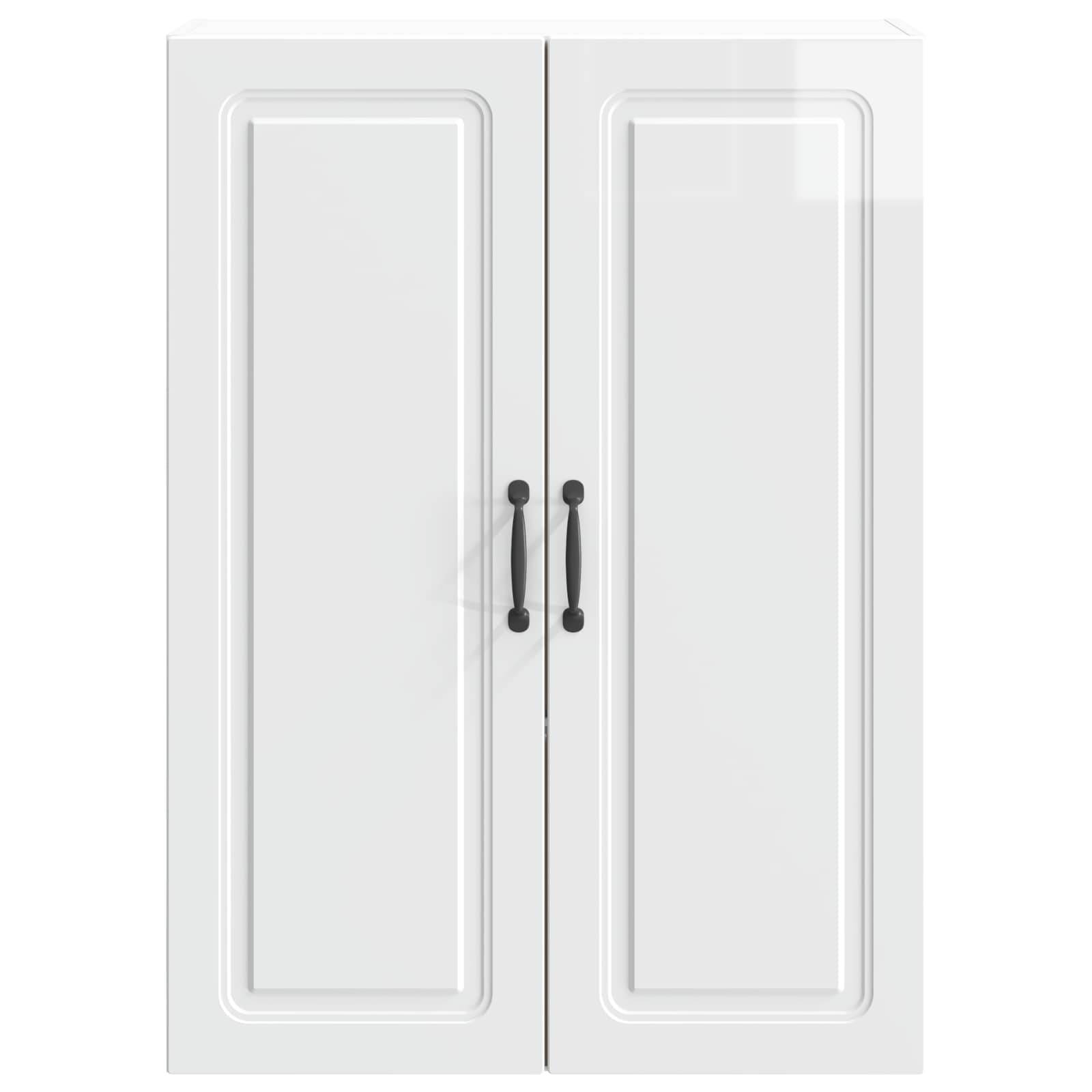 vidaXL Wandschrank Hochglanz Weiß 66 x 34,5 x 90 cm Holzwerkstoff