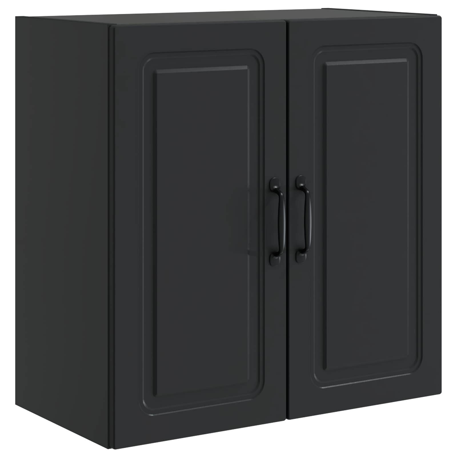 vidaXL Wandschrank Schwarz 59 x 31 x 60 cm Holzwerkstoff