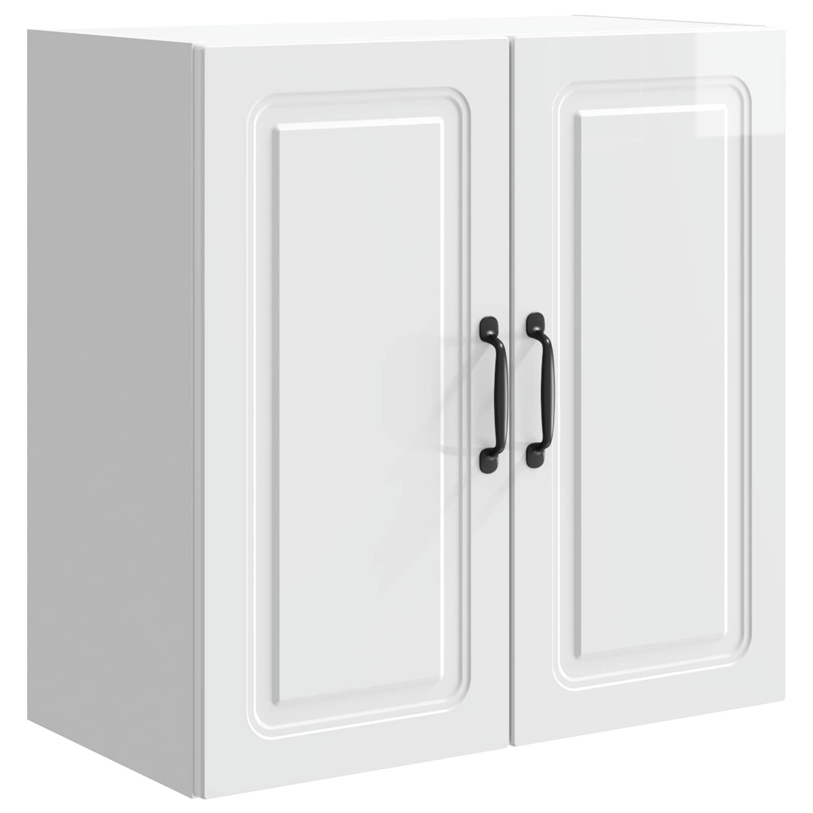 vidaXL Wandschrank Hochglanz Weiß 59 x 31 x 60 cm Holzwerkstoff