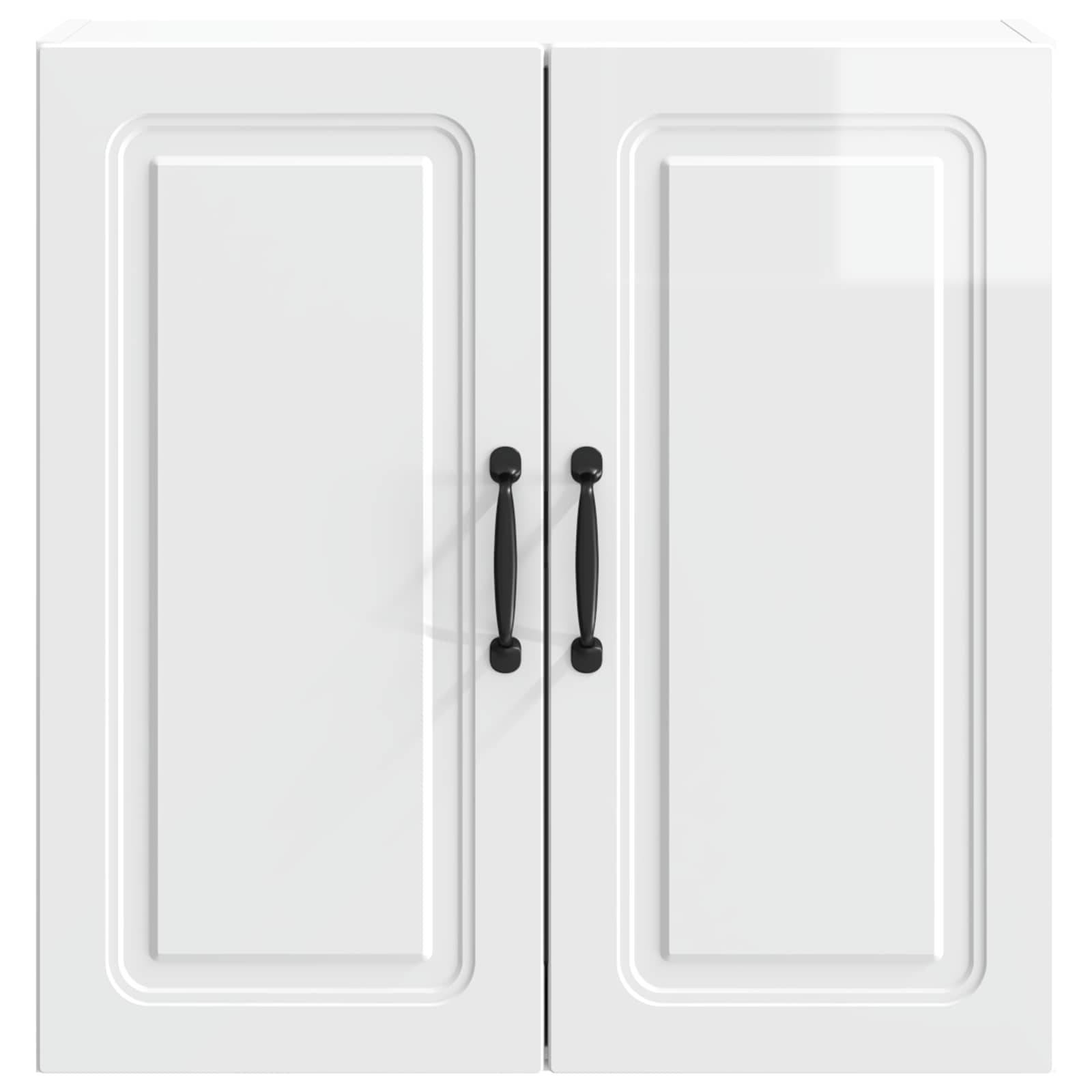 vidaXL Wandschrank Hochglanz Weiß 59 x 31 x 60 cm Holzwerkstoff
