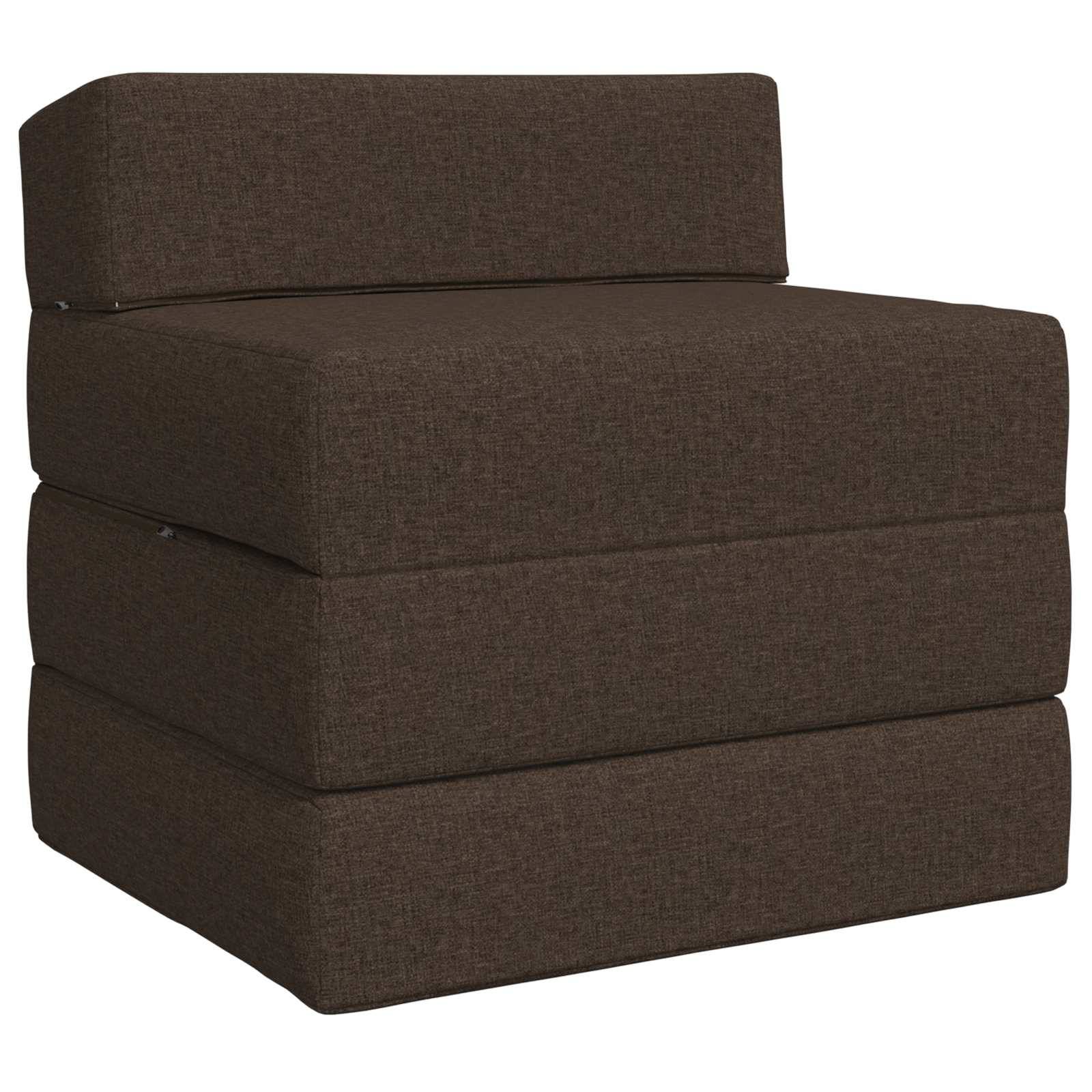 vidaXL Klappsofa Bett Taupe 200 x 70 x 15 cm Stoff
