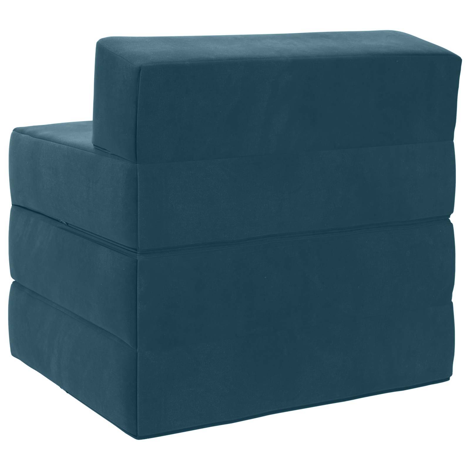 vidaXL Klappsofa Bett Blau 200 x 70 x 15 cm Samt