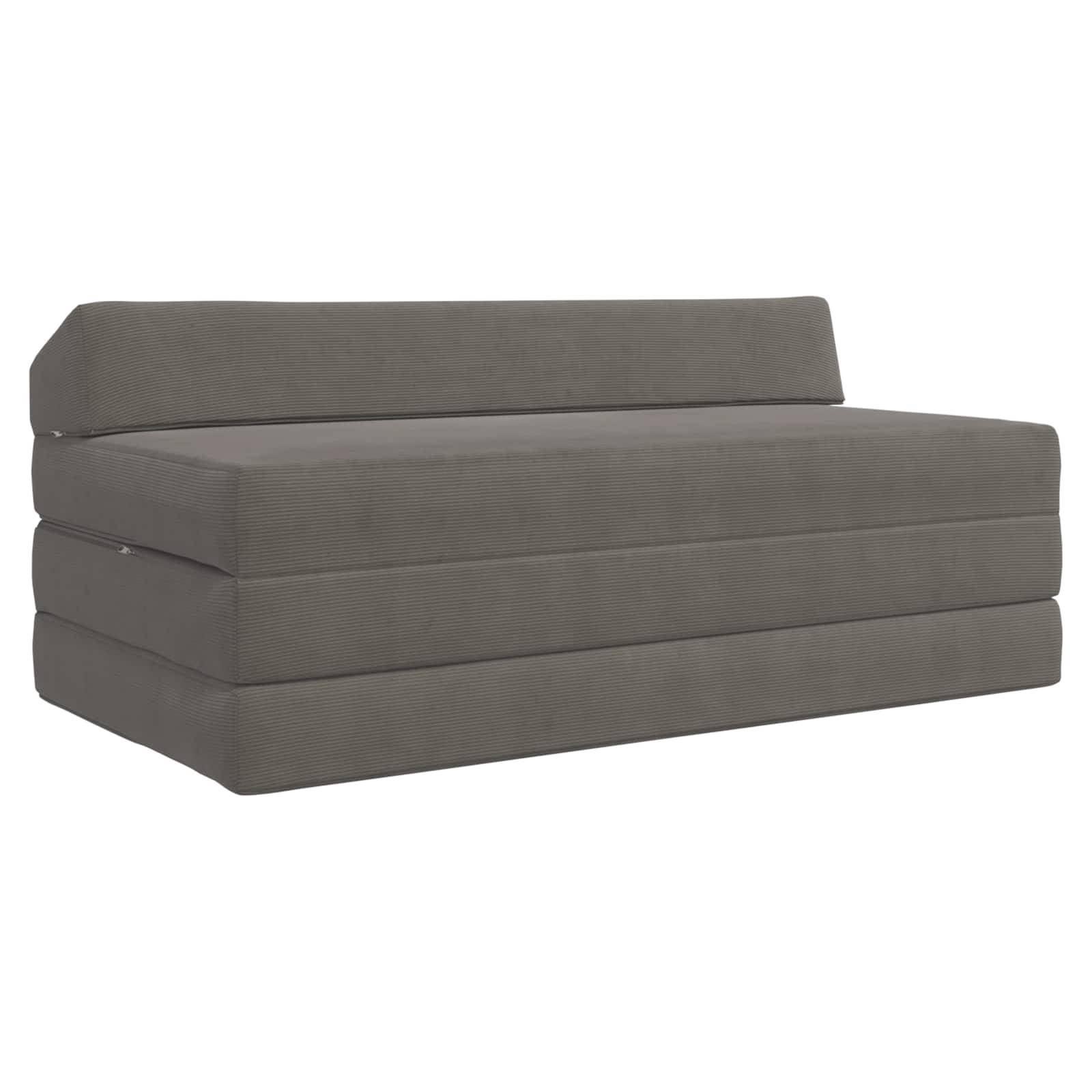 vidaXL Klappsofa Bett Hellgrau 120 x 60 x 49 cm Stoff