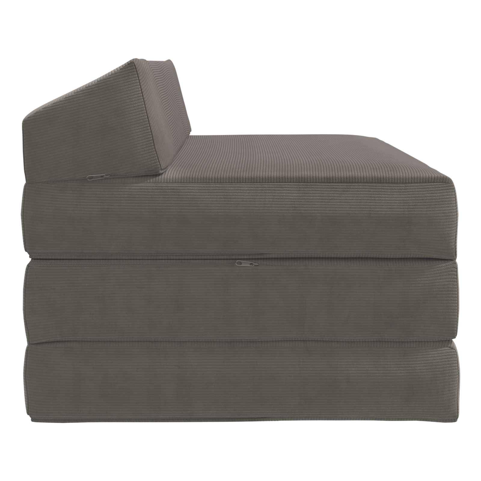 vidaXL Klappsofa Bett Hellgrau 120 x 60 x 49 cm Stoff