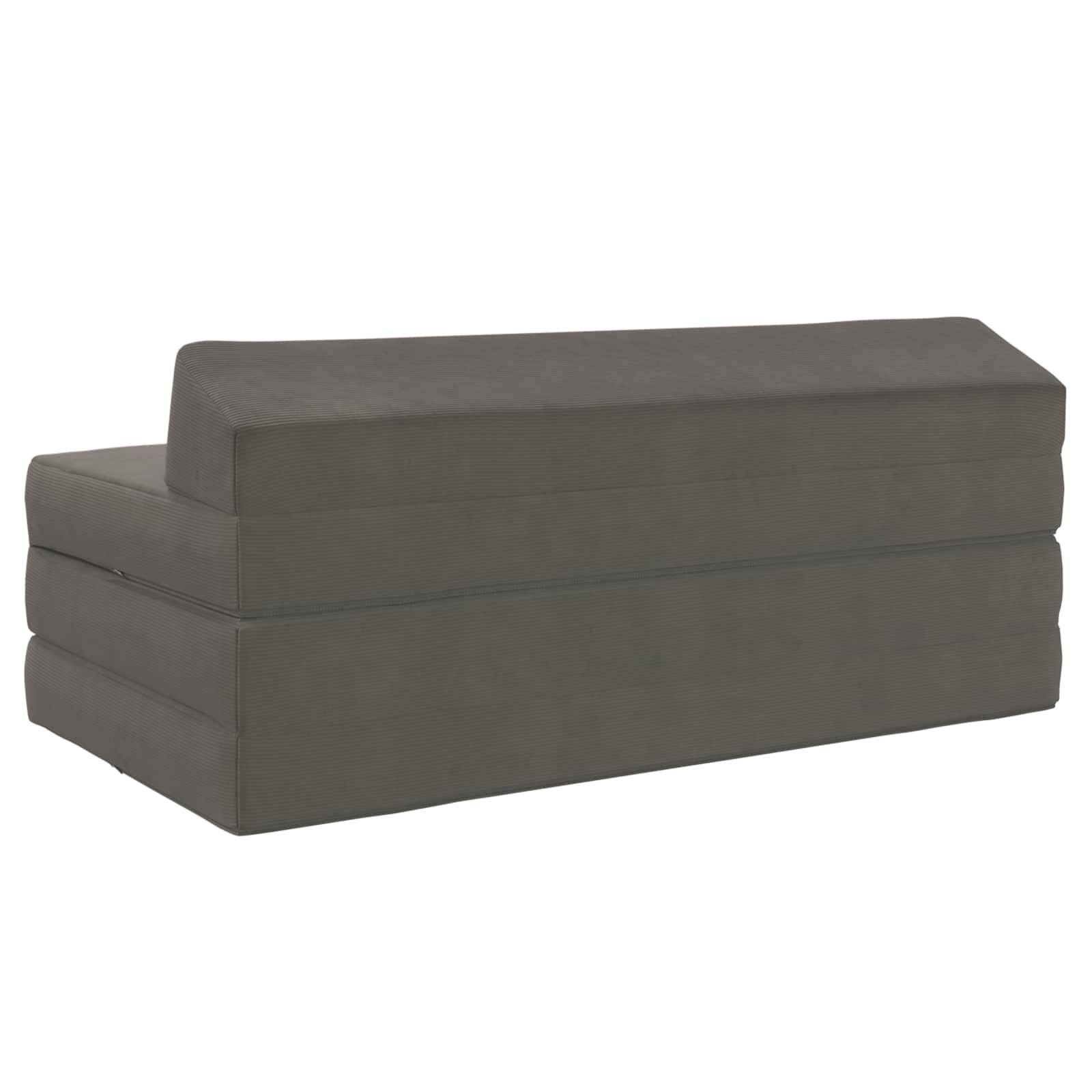 vidaXL Klappsofa Bett Hellgrau 120 x 60 x 49 cm Stoff