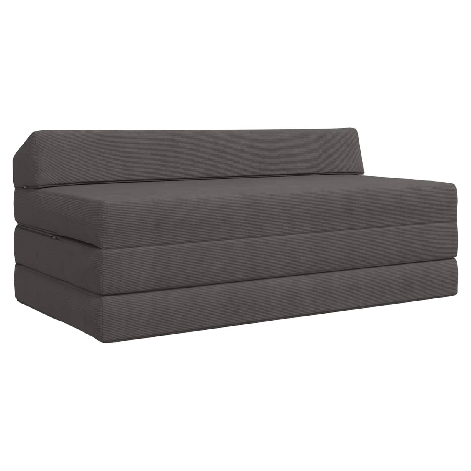 vidaXL Klappsofa Bett Dunkelgrau 120 x 60 x 49 cm Stoff
