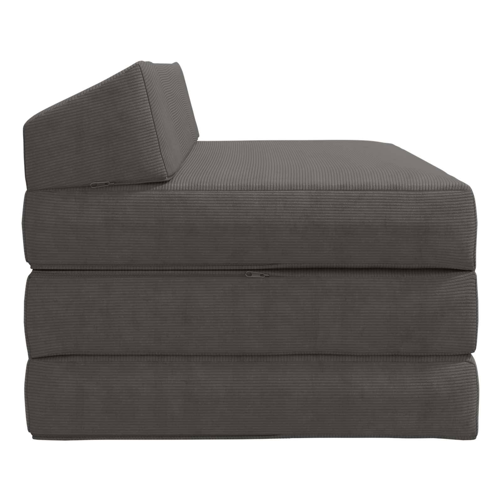vidaXL Klappsofa Bett Dunkelgrau 120 x 60 x 49 cm Stoff