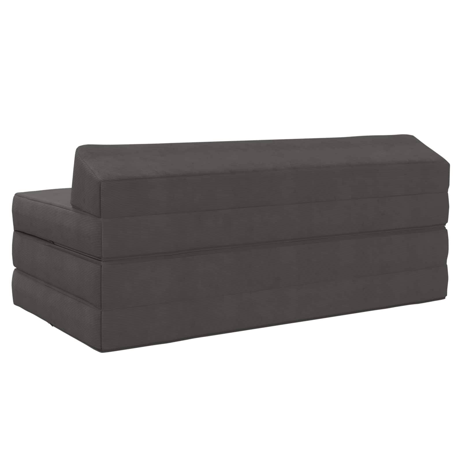 vidaXL Klappsofa Bett Dunkelgrau 120 x 60 x 49 cm Stoff