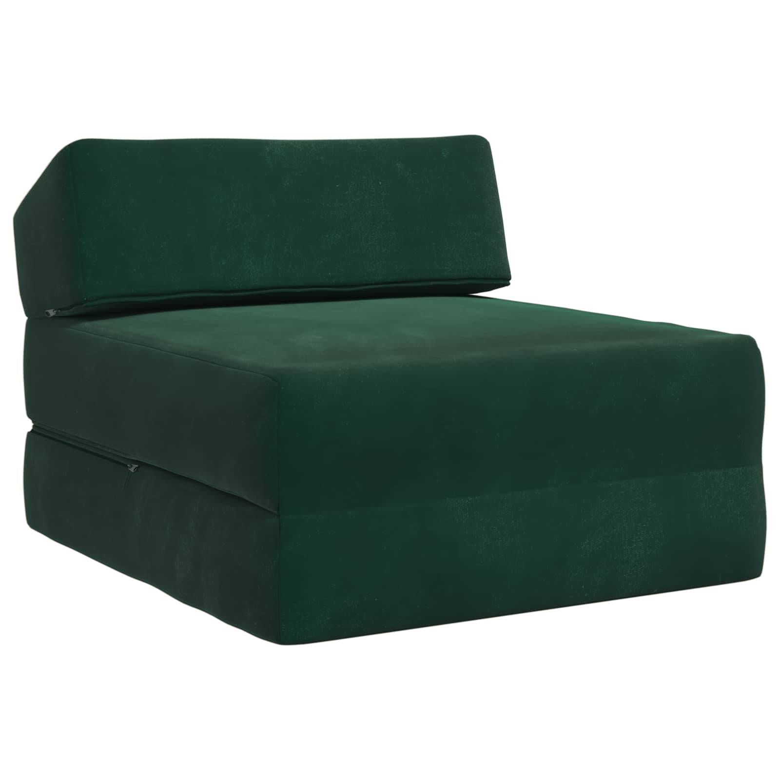 vidaXL Klappsofa Bett Dunkelgrün 60 x 70 x 41 cm Stoff