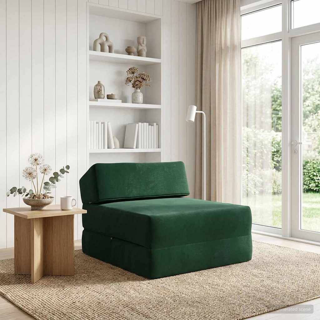 vidaXL Klappsofa Bett Dunkelgrün 60 x 70 x 41 cm Stoff